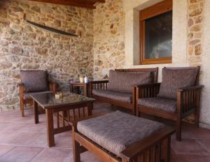 A seating area at Casal Pedrajás