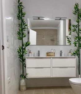 A bathroom at Apartment inside the wave II studio