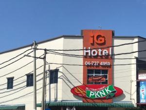 a hotel sign on the side of a building at iG Hotel in Alor Setar