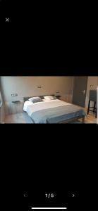 een slaapkamer met een groot bed in een kamer bij Appartement Studio Tournai in Tournai