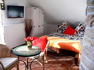 Postel nebo postele na pokoji v ubytování Apartmenthaus Casa Palma