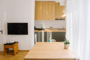 Η κουζίνα ή μικρή κουζίνα στο MILLENNIUM bridge cozy apartment TOP location +22 φωτογραφίες
