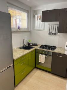 Kuchyňa alebo kuchynka v ubytovaní Apartament Witomino Rolnicza