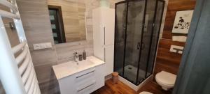 Kúpeľňa v ubytovaní Apartament przy Źródełku
