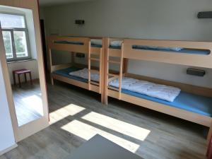 Ένα ή περισσότερα κρεβάτια σε δωμάτιο στο Jugendherberge Rottweil