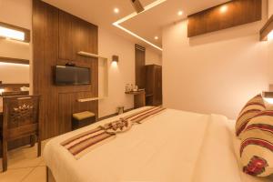 Televiisor ja/või meelelahutuskeskus majutusasutuses Trivers Resort Munnar
