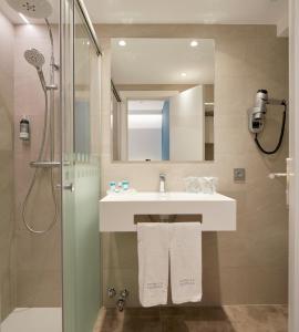Koupelna v ubytování Hotel Parma