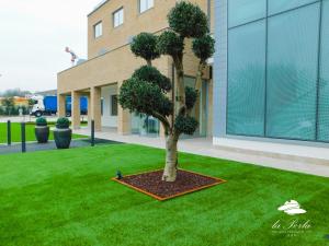 A garden outside La Perla
