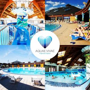a collage of photos of a swimming pool at Vila Ema in Krapinske Toplice
