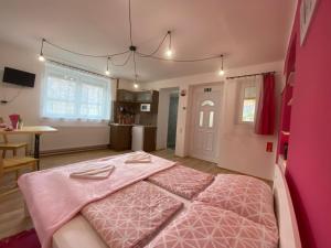 Postel nebo postele na pokoji v ubytování Julia Apartman