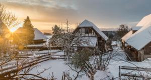 Uelis Stöckli-Familienfreundliche Wohnung auf dem Bauernhof mit Hotpot und Alpakatrekking žiemą
