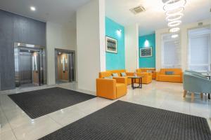 Posezení v ubytování Raziotel Kyiv Yamska