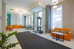 Posezení v ubytování Raziotel Kyiv Yamska