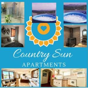 un collage de fotos de una casa en Country Sun Apartments, en Casarabonela