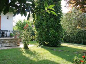 a garden with a large green hedge in a yard at Holiday Home Nannini by Interhome in Forte dei Marmi