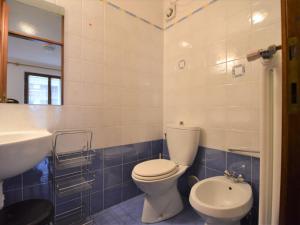 a bathroom with a toilet and a sink at Studio Apt 8 by Interhome in Alba di Canazei