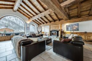 Χώρος καθιστικού στο Chalet La Bouclia