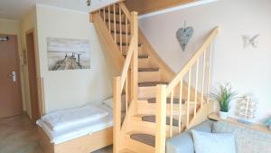 Postel nebo postele na pokoji v ubytování Schulstrasse 10a App_