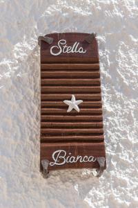 a sign in the snow with the name blanca at Stella Bianca in Savelletri di Fasano