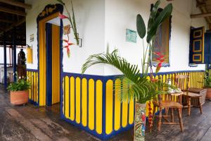 Hotel Hacienda Combia餐厅或其他用餐的地方