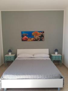 Postel nebo postele na pokoji v ubytování villa lucia