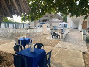 ห้องอาหารหรือที่รับประทานอาหารของ Hotel Villa del Mar Coveñas