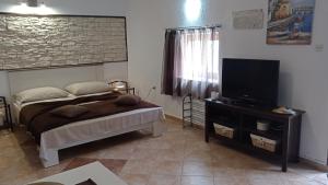 Televízia a/alebo spoločenská miestnosť v ubytovaní Apartments Janjac