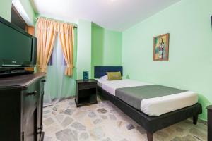 Postel nebo postele na pokoji v ubytování Hotel El Bosque