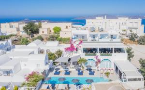 an aerial view of the hotel and the buildings at Aressana Spa Hotel & Suites - Small Luxury Hotels of the World in Fira