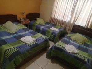 Un pat sau paturi într-o cameră la Mitru Express Tupiza
