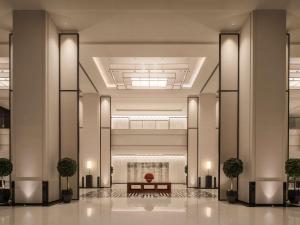 a rendering of a lobby of a hotel at Fairmont Wuhan in Wuhan