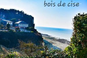 a house on a cliff next to the ocean at Gite Le Minile in Béthencourt-sur-Mer