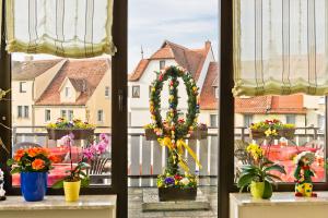Balkón nebo terasa v ubytování Hotel Merian Rothenburg