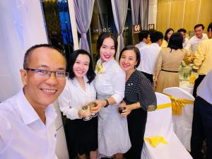 a group of people posing for a picture at a party at Harbor View Villa in Nha Trang +229 photos