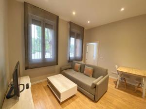 Televízia a/alebo spoločenská miestnosť v ubytovaní Apartamentos MIRADOR DEL TRANSITO