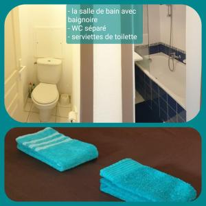 A bathroom at Le charmant des Sables Blancs