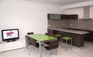 Η κουζίνα ή μικρή κουζίνα στο Apartaments Verd Natura