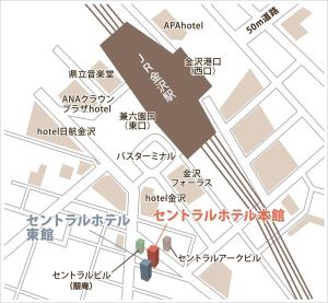 Certifikát, hodnocení, plakát nebo jiný dokument vystavený v ubytování Kanazawa Central Hotel Annex