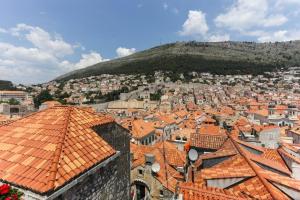 an aerial view of a city with orange roofs at Old Town Princess Apartments in Dubrovnik +36 photos