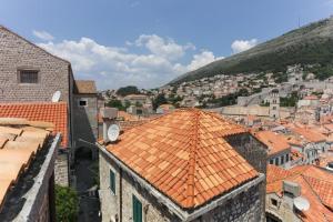 an aerial view of a city with orange roofs at Old Town Princess Apartments in Dubrovnik