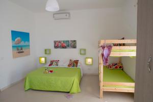 Villa Maria tesisinde bir ranza yatağı veya ranza yatakları