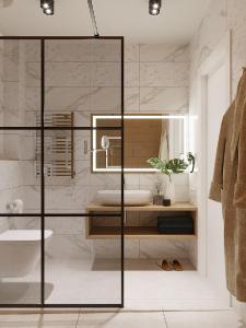 Ванная комната в Эксклюзивные апартаменты на Юрия Смирнова