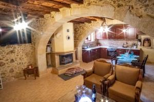 A seating area at Villa Styliani