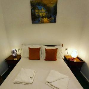 A bed or beds in a room at ενοικιαζομενα δωματια πηλιο διονυσια