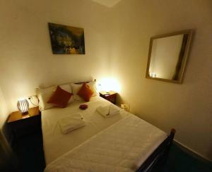 A bed or beds in a room at ενοικιαζομενα δωματια πηλιο διονυσια