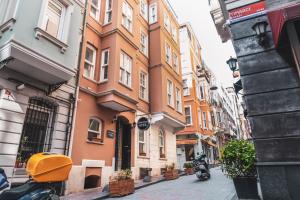 a group of buildings on a city street at Galata Door Hotel in Istanbul