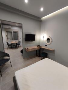 TV a/nebo společenská místnost v ubytování Stefani apartments