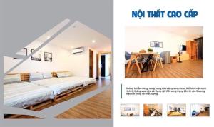 Postel nebo postele na pokoji v ubytování Nếp Apartment Hotel
