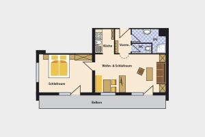 Půdorys ubytování Appartements Sailer