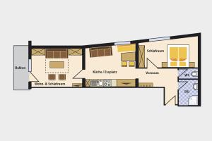 Půdorys ubytování Appartements Sailer